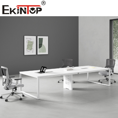 4 6 8 Person Meeting Room Table  Office Desk Furniture White Color