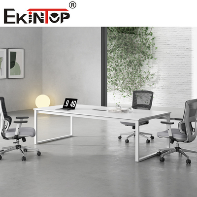 4 6 8 Person Meeting Room Table  Office Desk Furniture White Color