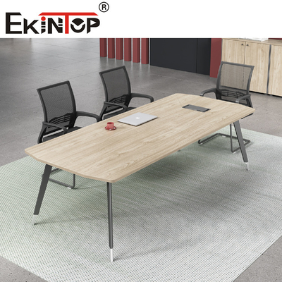 Modern Conference Long Table 10 People Meeting Desk 5 Year Warranty
