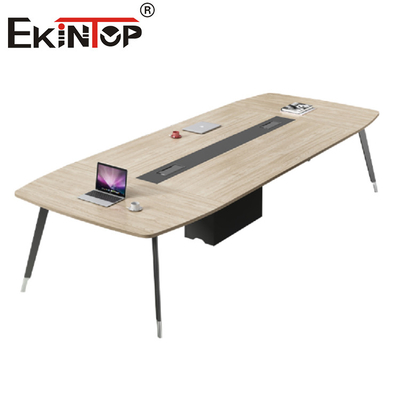 Modern Conference Long Table 10 People Meeting Desk 5 Year Warranty