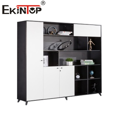 4 Drawer Lateral Fireproof File Cabinet Wood Bookshelf For Office Furniture