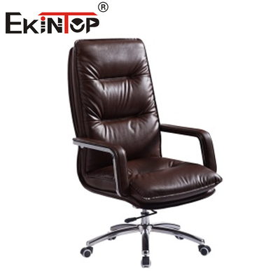 Executive Modern Black Leather Chair Easy Clean For Office Furniture High Back
