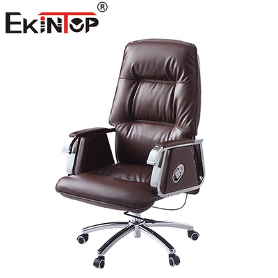 Brown Luxury Leather Chair Adjustable height For  Hospital Furniture