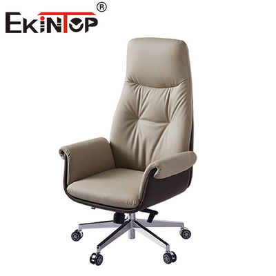 Brown Luxury Leather Chair Adjustable height For  Hospital Furniture