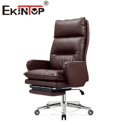 Ergonomic Executive Yellow Leather Chair Indoor Lounge Chair