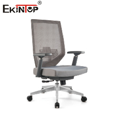 Black Gray High Back Mesh Office Chair For Desk With Wheels