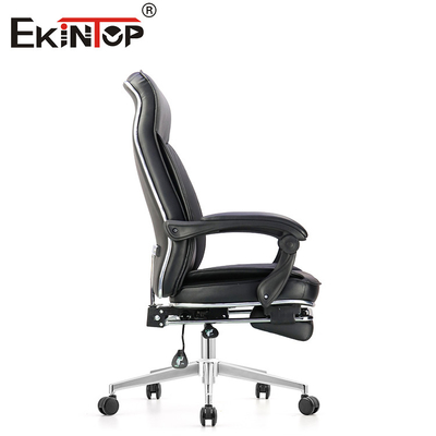 Contemporary 360 Swivel Black Leather Chair For Office Furniture