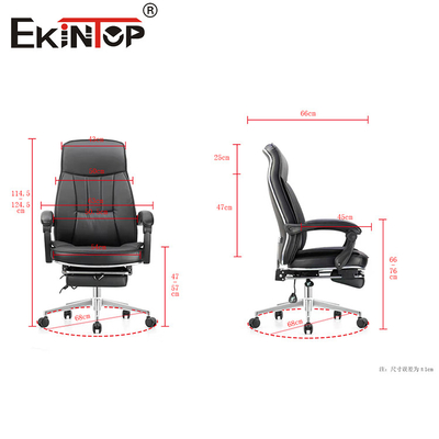 Contemporary 360 Swivel Black Leather Chair For Office Furniture