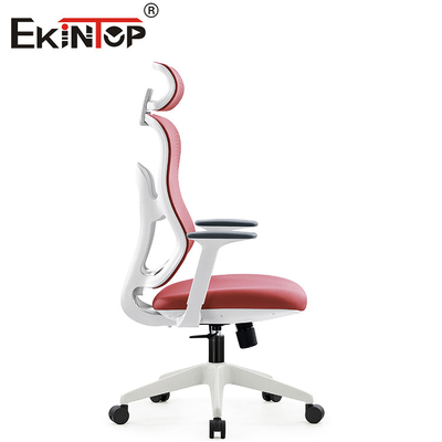 Red Ergonomic Mesh Computer Chair With Backrest For Home Office Furniture
