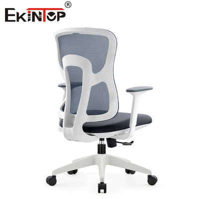 Black Gray Ergonomic Swivel Mesh Chair With Armrest Seat Height Adjustable