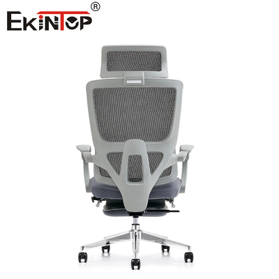 Standard Gray Office Mesh Chair For Back Pain With Casters Headrest Seating