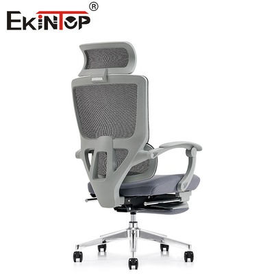 Standard Gray Office Mesh Chair For Back Pain With Casters Headrest Seating