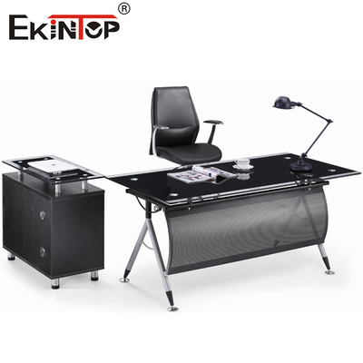 Modern Rectangle Executive Glass Desk Office Computer Desk Furniture