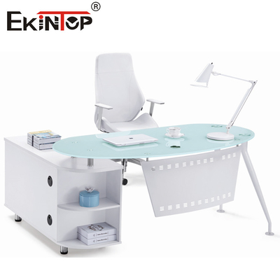 Student Study Tempered Office Glass Desk Thickened Hard Rounded Corners