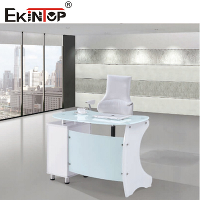 Classic Tempered Glass Office Computer Desk Glass Executive Office Desk