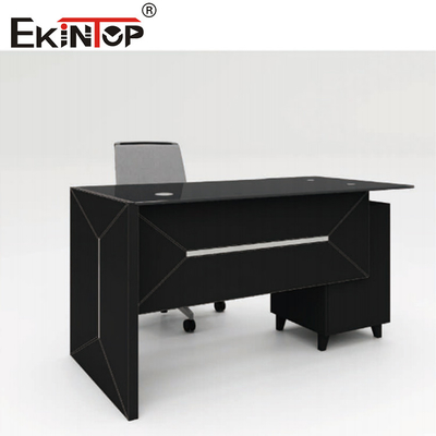 Custom Durable Computer Glass Desk With Drawers For Office Building