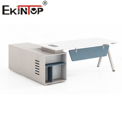 Luxury Extendable L Shape Office Table Executive Manager Desk Customized Size