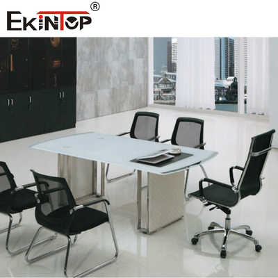 SGS Black Glass Conference Table Enhance Professional Image Show Business Taste