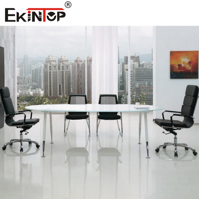 SGS Black Glass Conference Table Enhance Professional Image Show Business Taste