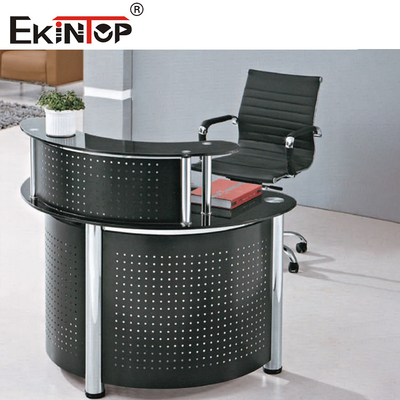 Unique Office Melamine Glass Desk Strong Wearability