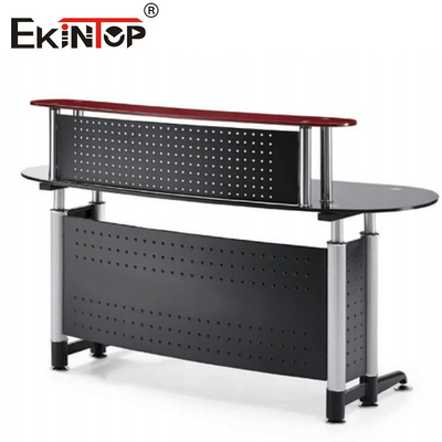 Unique Office Melamine Glass Desk Strong Wearability