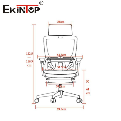 Anti - Explosion Mesh Office Chair Flip - Up Armrest Nylon Back
