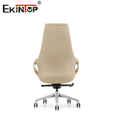 Comfortable Leather Swivel Office Chair With Silent Pu Wheel