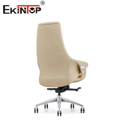 Comfortable Leather Swivel Office Chair With Silent Pu Wheel