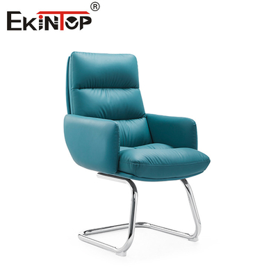 Modern Blue Faux Leather Armchair Sleek Design for Contemporary Spaces