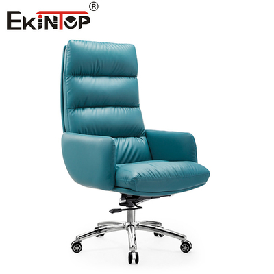 Modern Blue Faux Leather Armchair Sleek Design for Contemporary Spaces