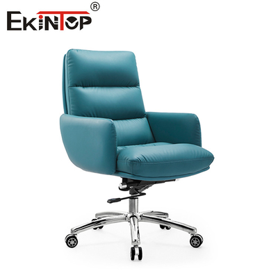 Modern Blue Faux Leather Armchair Sleek Design for Contemporary Spaces