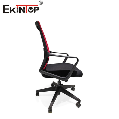 Black and Red Foam Cushion Foldable Training Room Chairs with Wheels