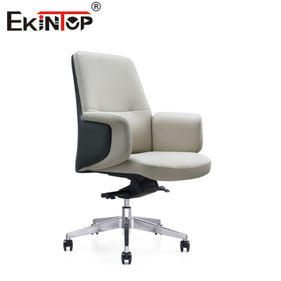 Stylish and Ergonomic White Leather Chair in Minimalist Contemporary Style