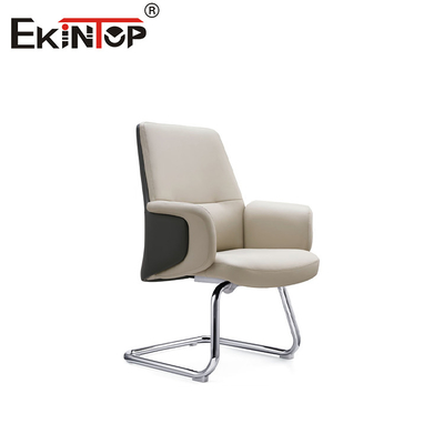 Stylish and Ergonomic White Leather Chair in Minimalist Contemporary Style