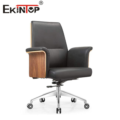 Sound Absorption Ergonomic Leather Office Chair With Castors