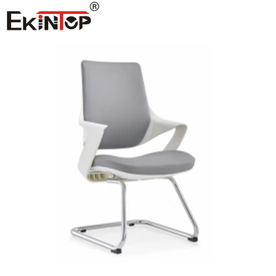 OEM Orange Leather Office Chair With Metal Legs Silent Wheels