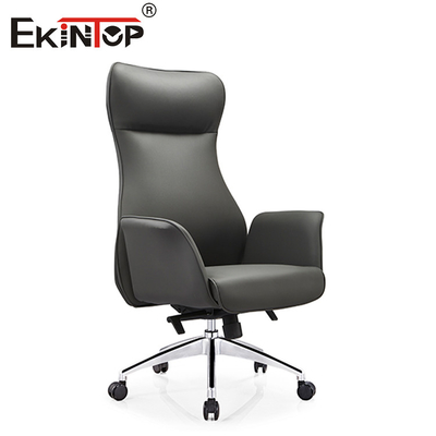 Office Black High Back Pu Leather Chair Height Adjustable Armrest