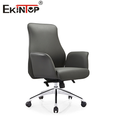 Office Black High Back Pu Leather Chair Height Adjustable Armrest