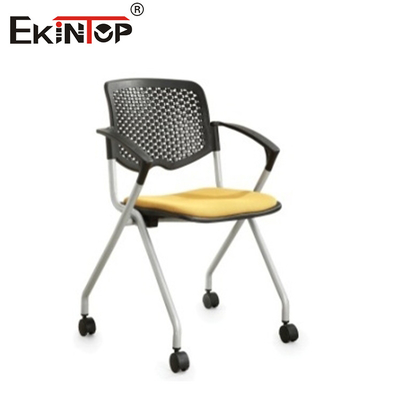 Modern Foldable Chair With Writing Table Visitor Guest Mesh Back Office Training Chair
