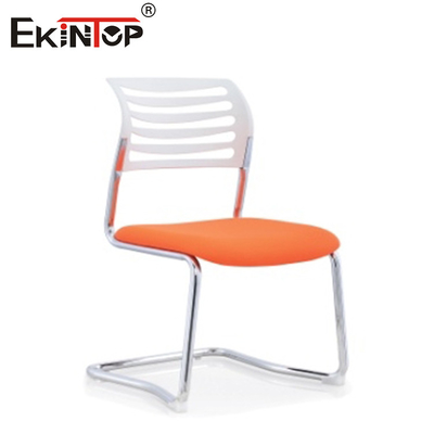 Customizable Classroom Training Chair With Plastic Backrest And Metal Legs