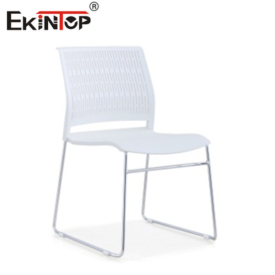 Customizable Classroom Training Chair With Plastic Backrest And Metal Legs
