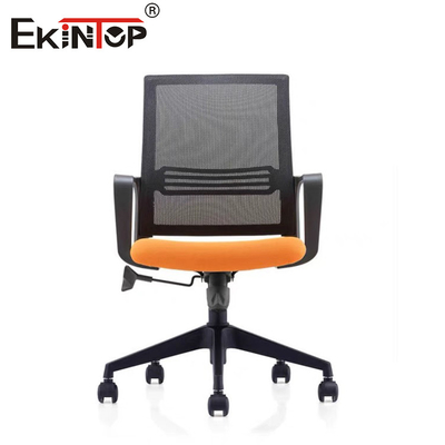 Mid Back Mesh Office Chair With Sponge Seat Cushion Synchronized Mechanism