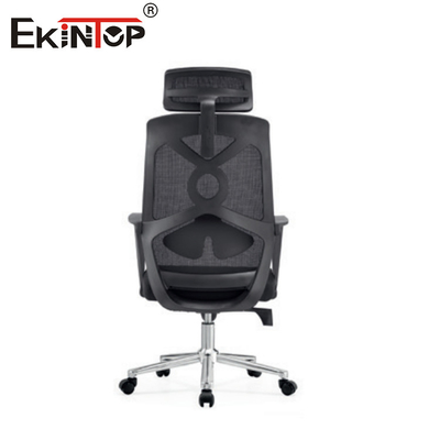 Luxurious Black Mesh Office Chair With Adjustable Back Height And Armrests