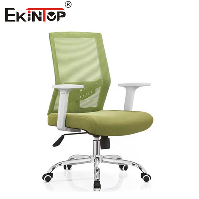Black Mesh Back Office Chair With Swivel Wheels And Armrests Adjustable Lumbar
