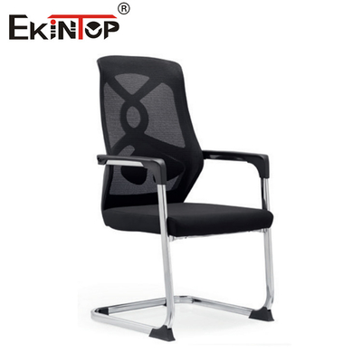 Black Mesh Plastic Armrest Office Chair Sliding Seating Standard Size