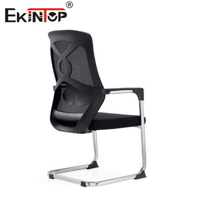 Black Mesh Plastic Armrest Office Chair Sliding Seating Standard Size