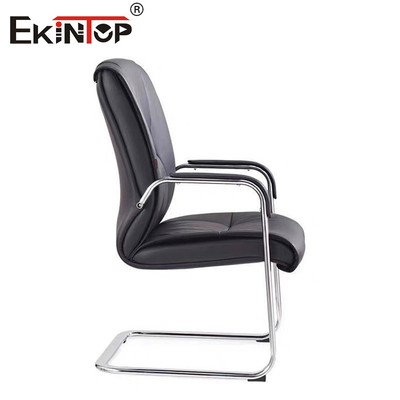 Comfortable PU Leather Office Chair Without Casters Commercial Furniture