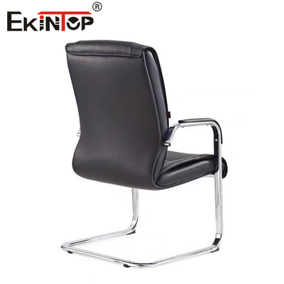Comfortable PU Leather Office Chair Without Casters Commercial Furniture