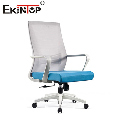 Mid Back Mesh Office Chair With Armrests Nylon Base Self Assemble