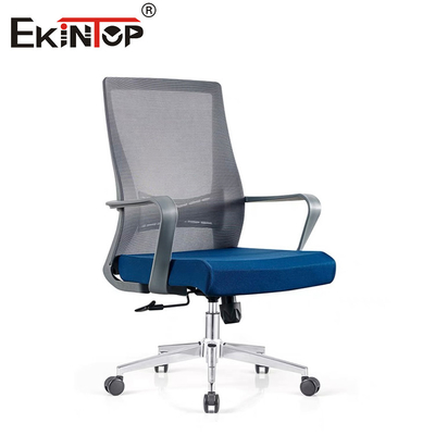 Mid Back Mesh Office Chair With Armrests Nylon Base Self Assemble